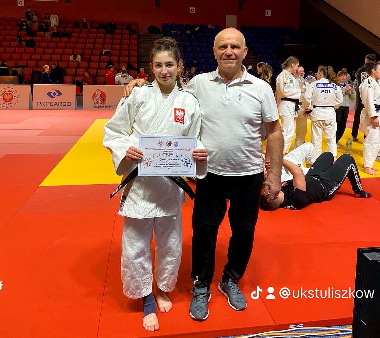 Julia Waleczna tym razem bez medalu. Reprezentantka UKS Judo Tuliszków na zawodach w Rybniku