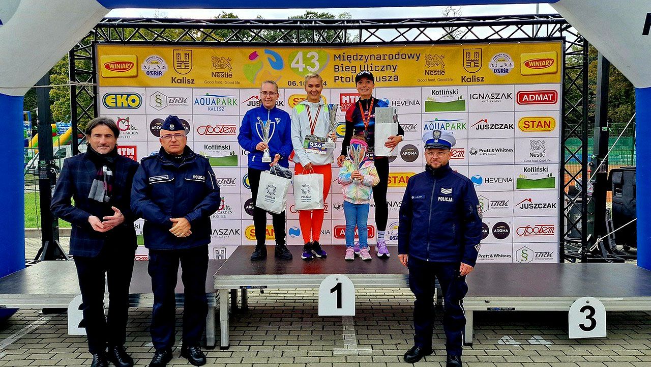 Policjanci z Turku na podium 43. Międzynarodowego Biegu Ptolemeusza w Kaliszu